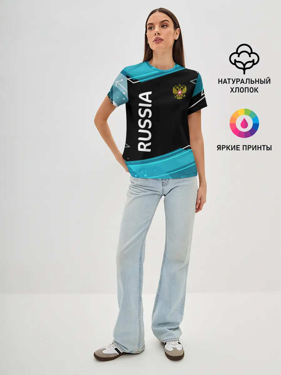 Женская базовая футболка / RUSSIA.