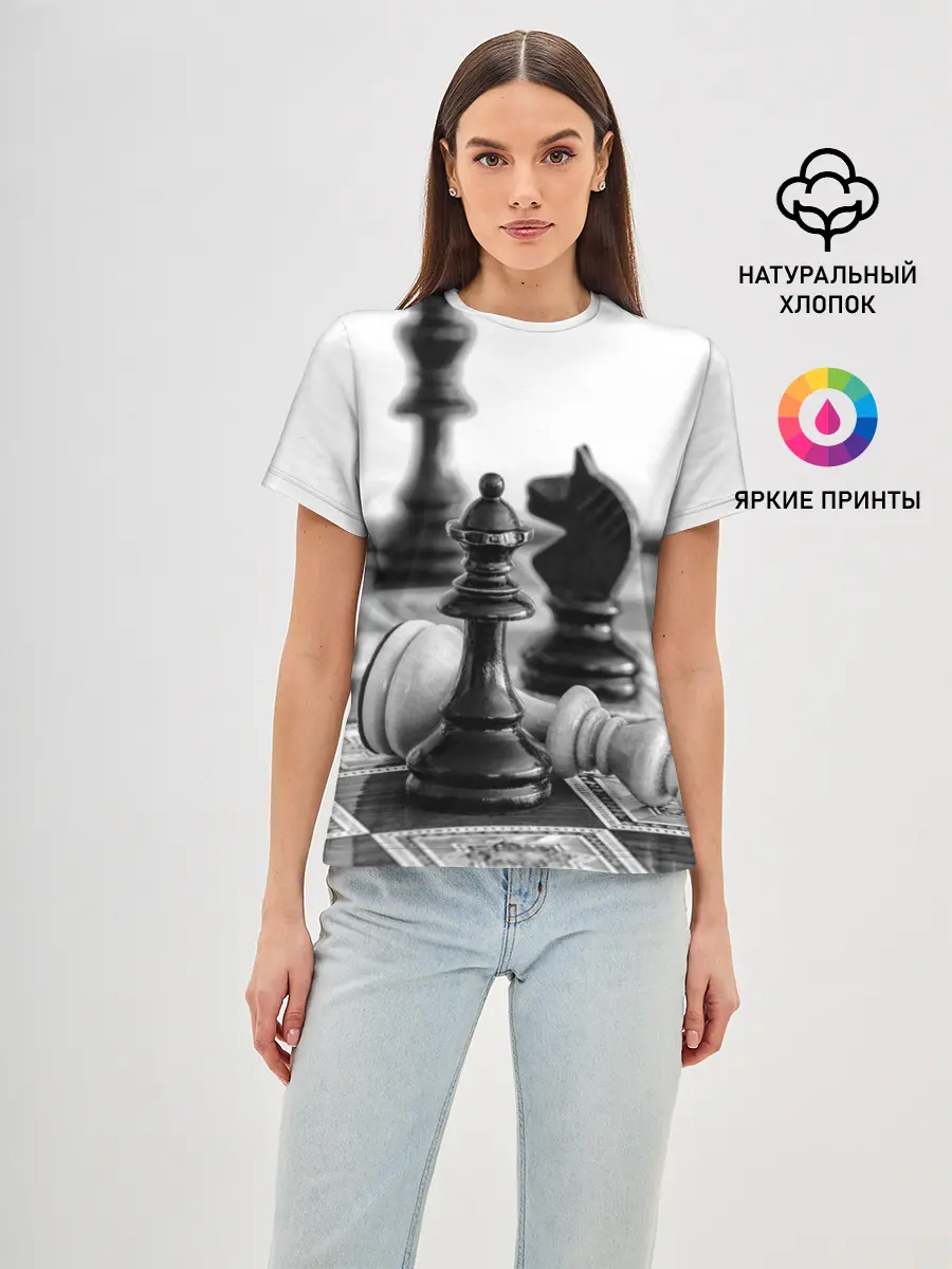 Женская базовая футболка / Шах и мат Шахматы