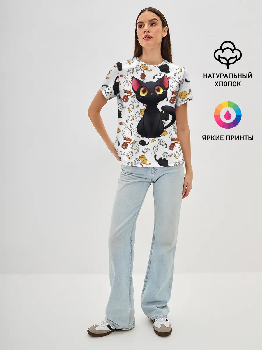 Женская базовая футболка / Котэ | Котята