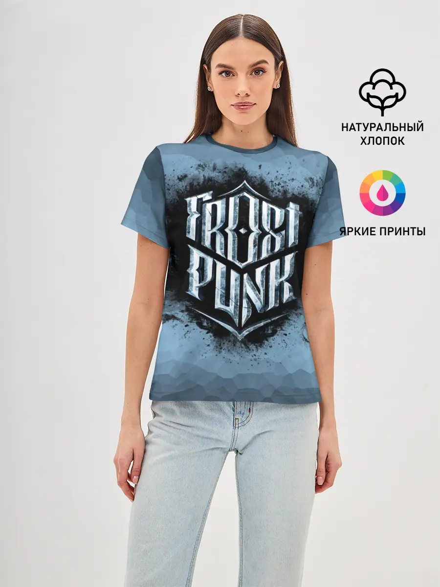 Женская базовая футболка / Frostpunk Logo