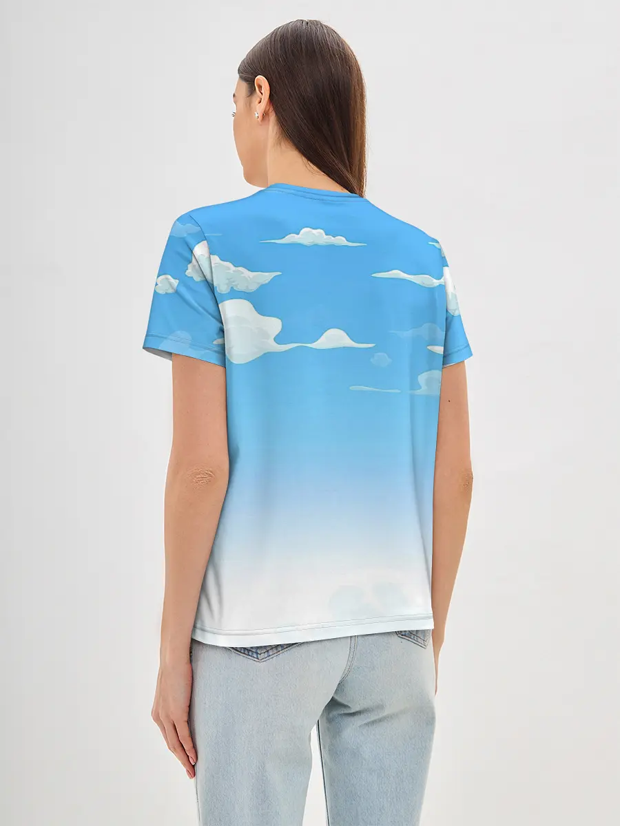 Женская базовая футболка / Летнее небо