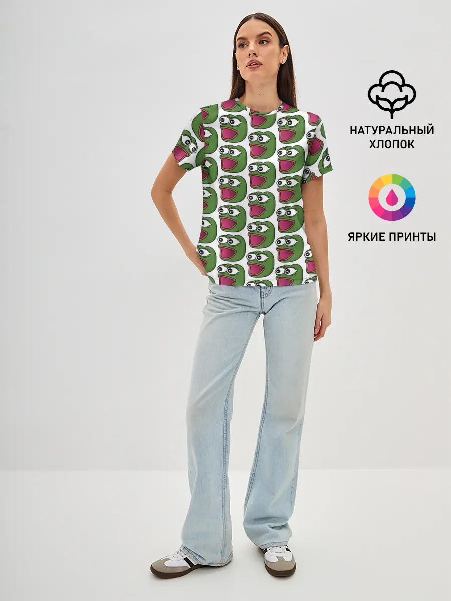 Женская базовая футболка / Poggers Pattern