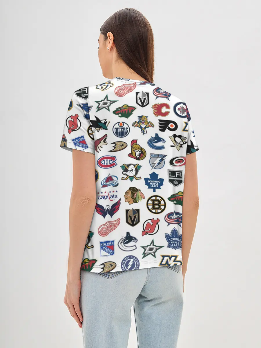 Женская базовая футболка / Логотипы НХЛ