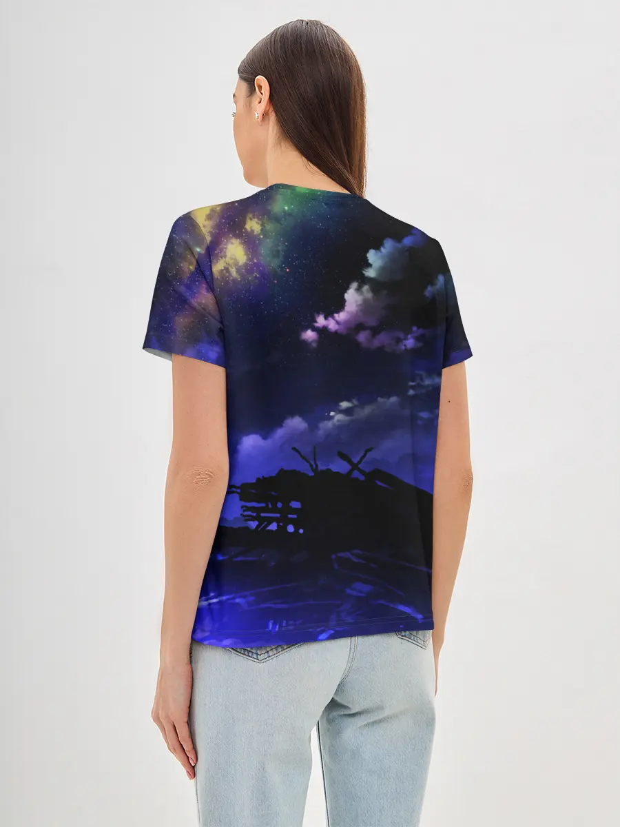Женская базовая футболка / Ночной закат