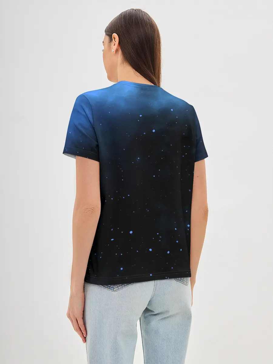 Женская базовая футболка / Космический кот