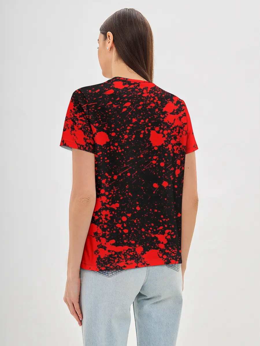 Женская базовая футболка / MONOKUMA / МОНОКУМА BLOOD