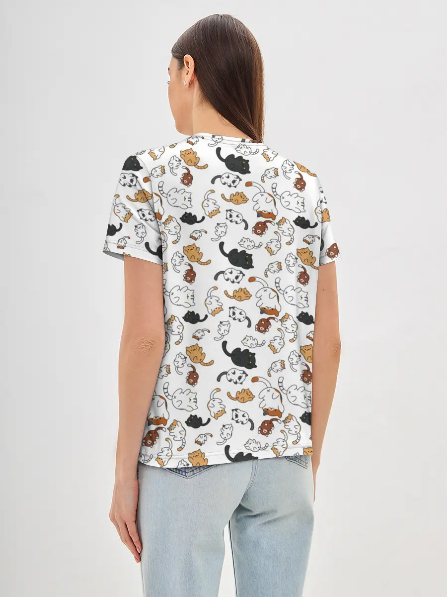 Женская базовая футболка / Коты