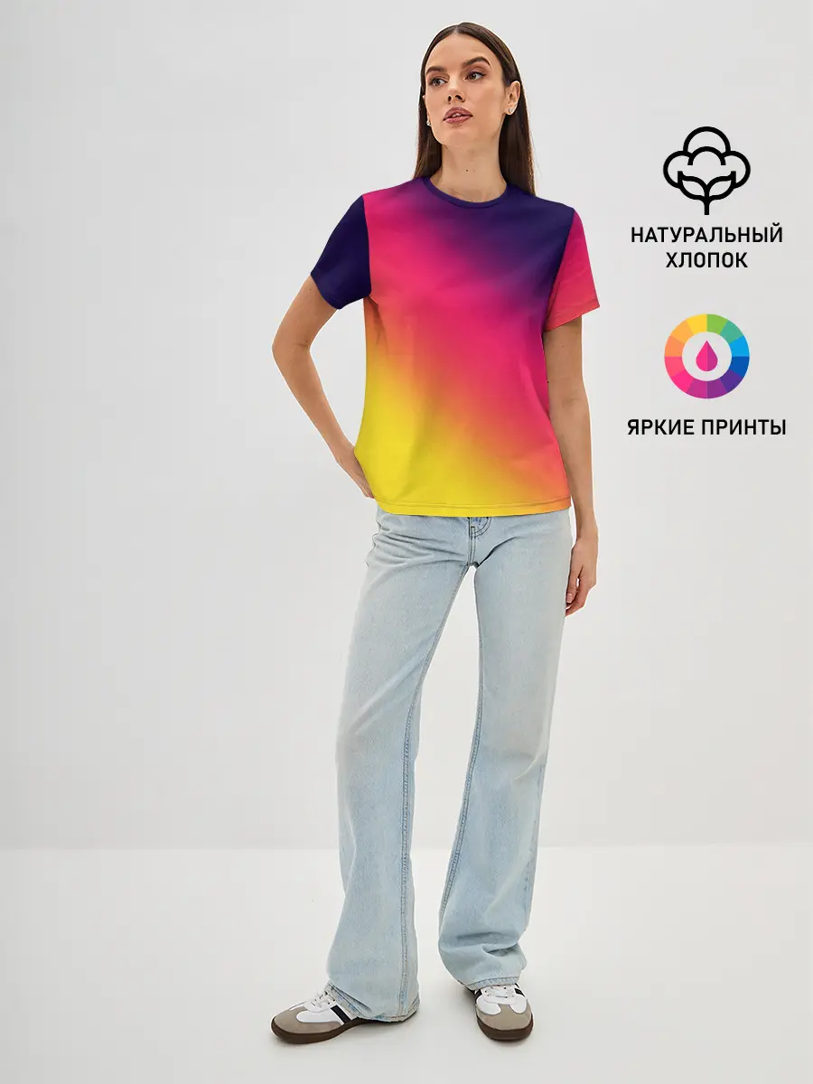 Женская базовая футболка / Градиент
