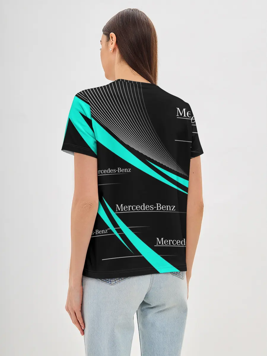 Женская базовая футболка / MERCEDES BENZ АКВАМАРИНОВЫЙ