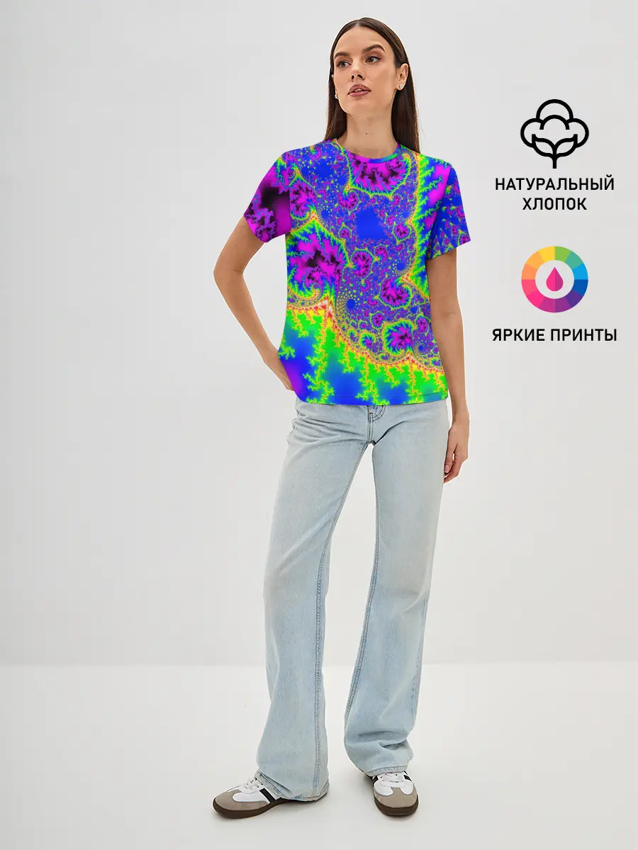 Женская базовая футболка / NEON&ACID
