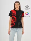 Женская базовая футболка / КРАСНЫЙ ДРАКОН ТАТУ / RED DRAGON TATTOO