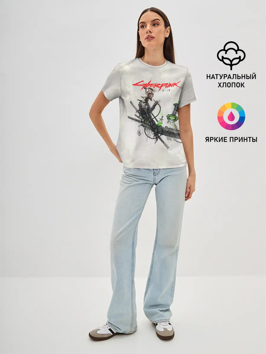 Женская базовая футболка / CYBERPUNK 2077