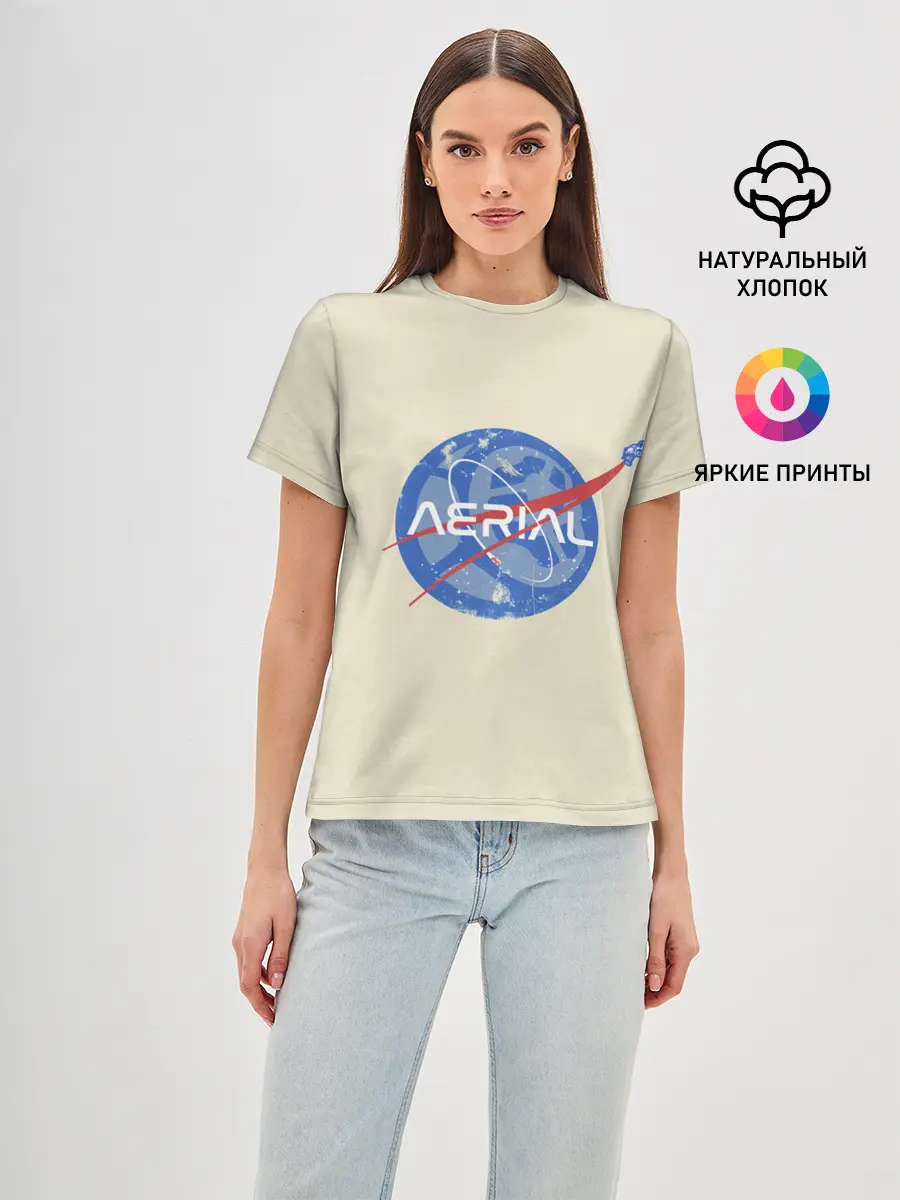 Женская базовая футболка / Nasa x Rocket league