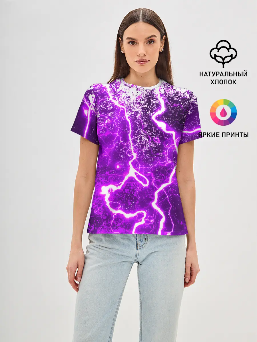 Женская базовая футболка / НЕОНОВЫЙ STORM