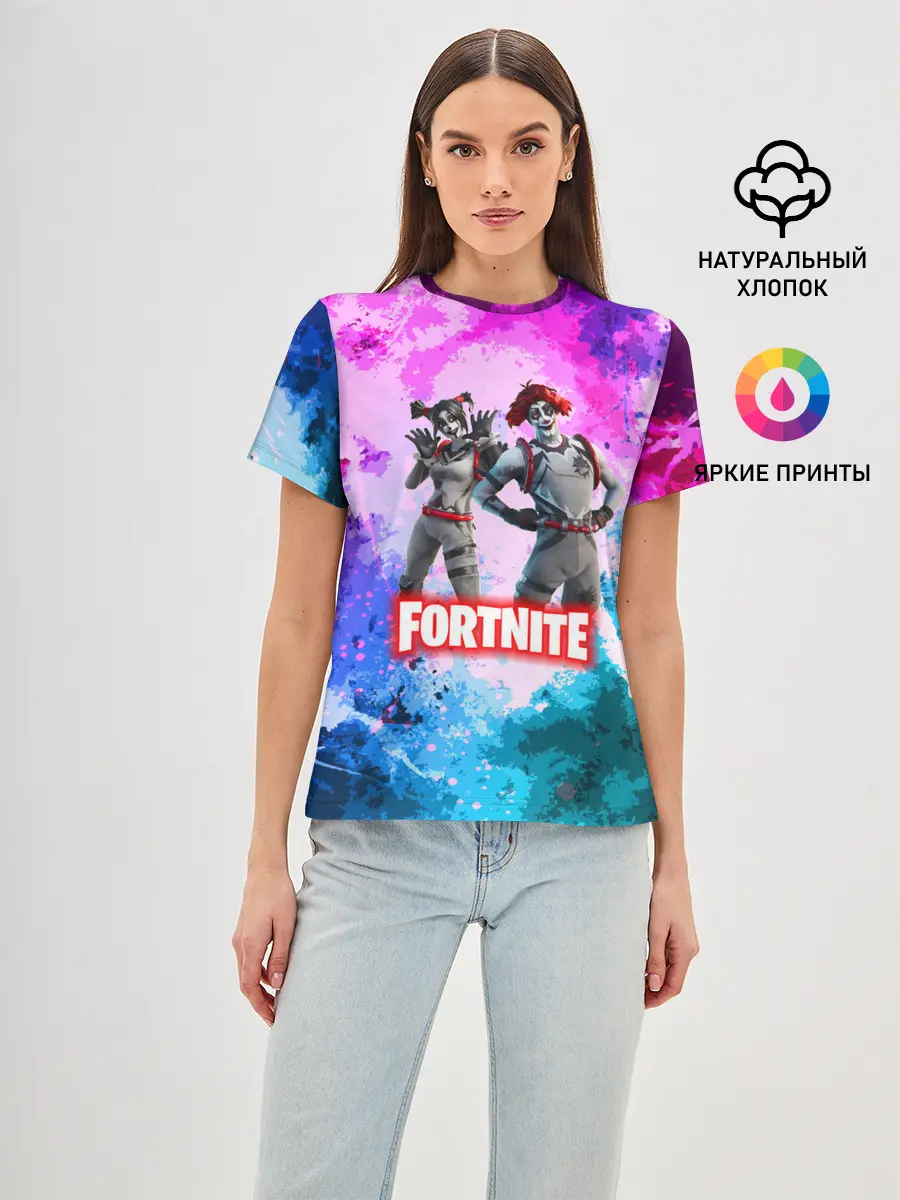 Женская базовая футболка / fortnite