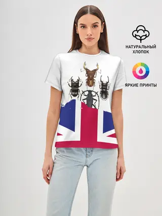 Женская базовая футболка / Жуки