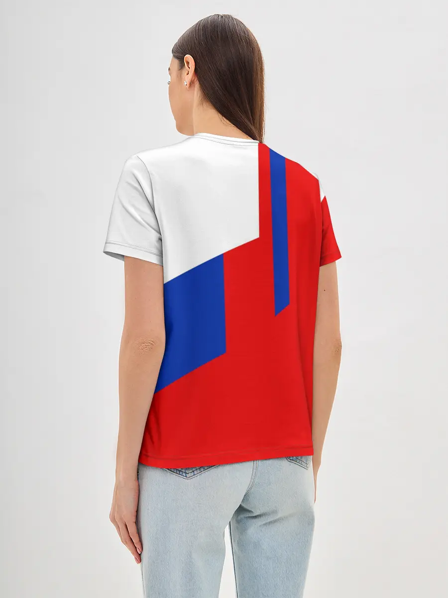 Женская базовая футболка / RUSSIA SPORT | РОССИЯ ТРИКОЛОР