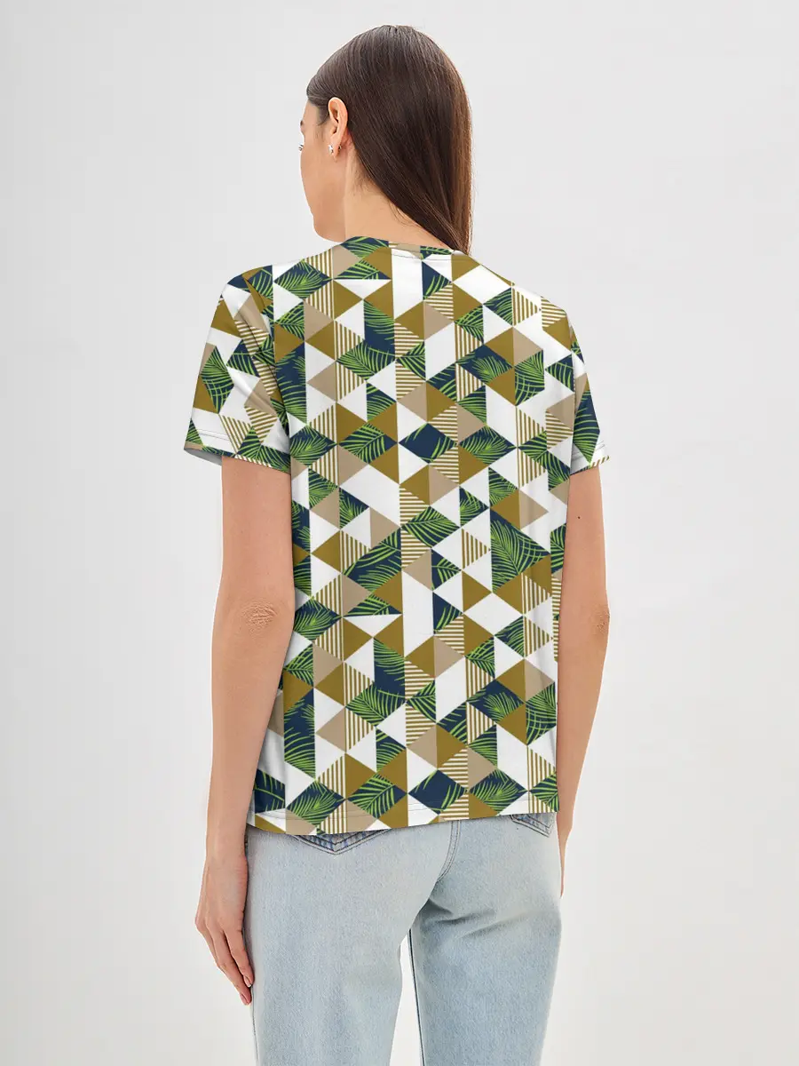 Женская базовая футболка / Хипстерские треугольники