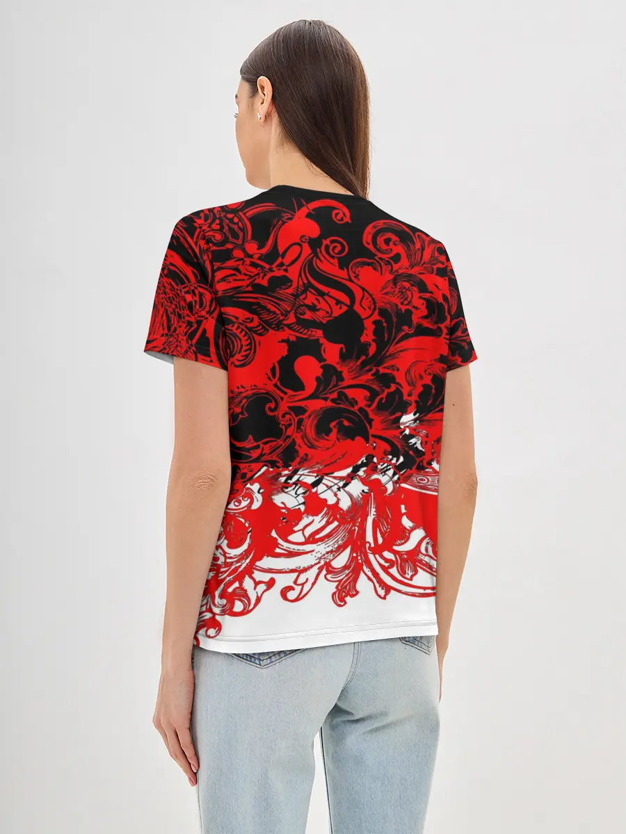 Женская базовая футболка / Абстрактные узоры 3