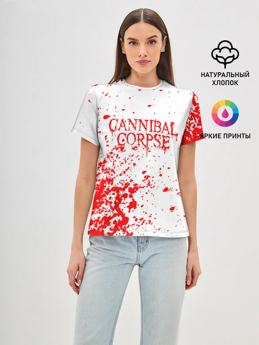 Женская базовая футболка / cannibal corpse.