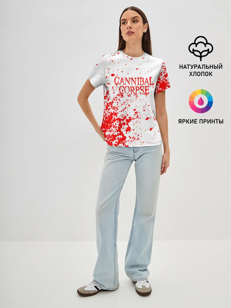 Женская базовая футболка / cannibal corpse.