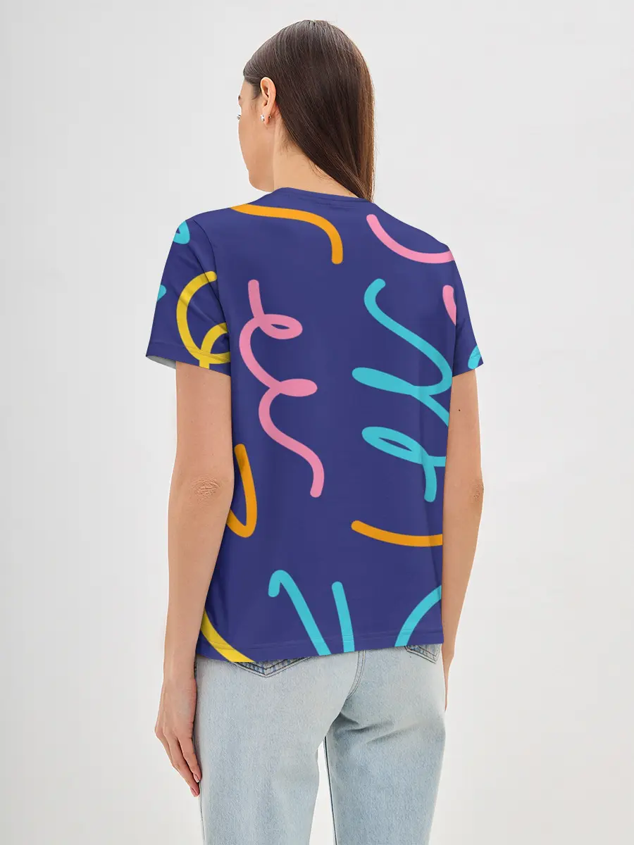 Женская базовая футболка / Одноцветная ячейка