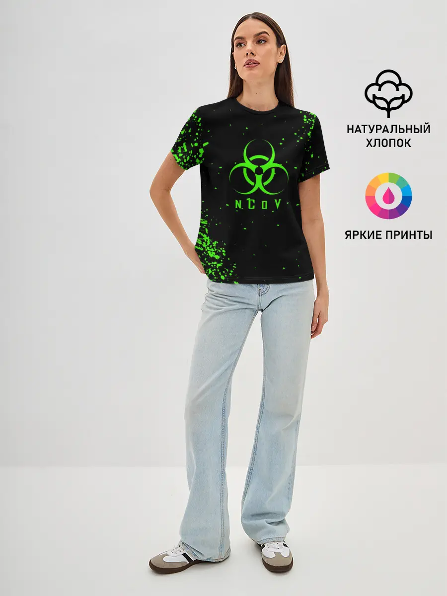 Женская базовая футболка / nCoV | КОРОНАВИРУС
