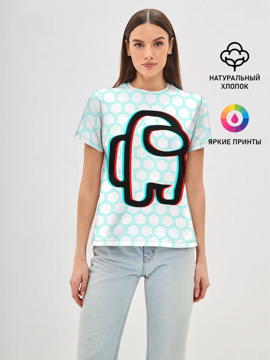 Женская базовая футболка / AMONG US / АМОНГ АС