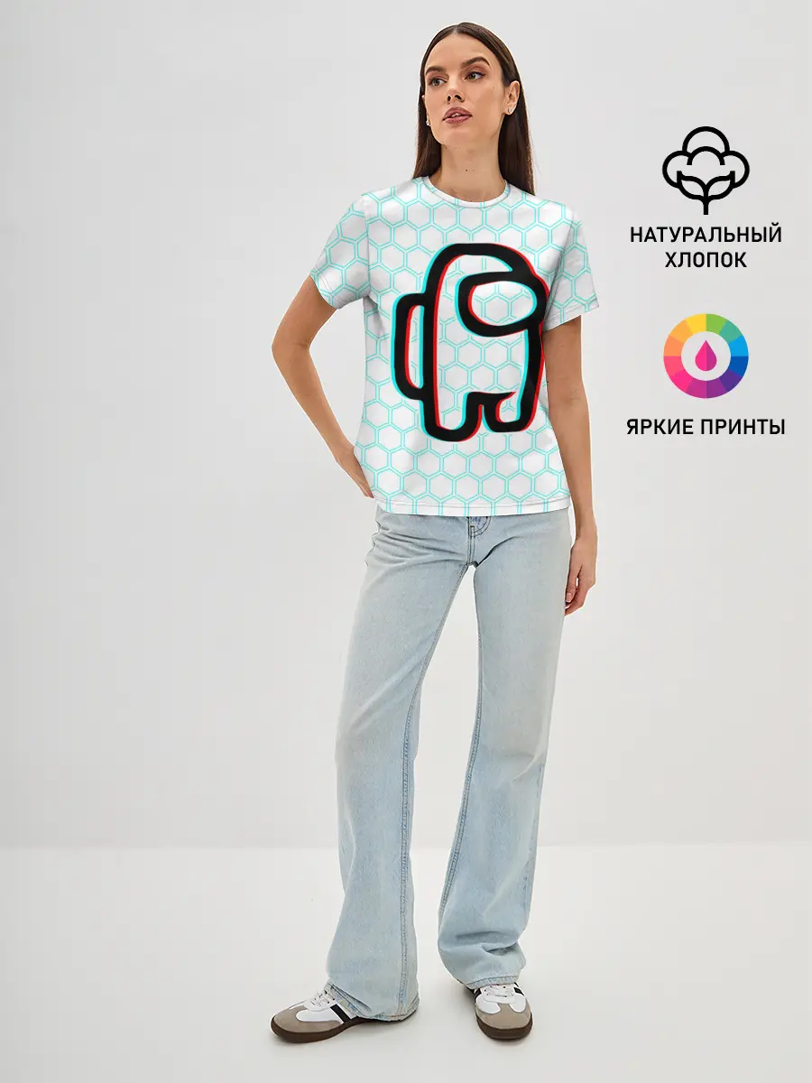 Женская базовая футболка / AMONG US / АМОНГ АС