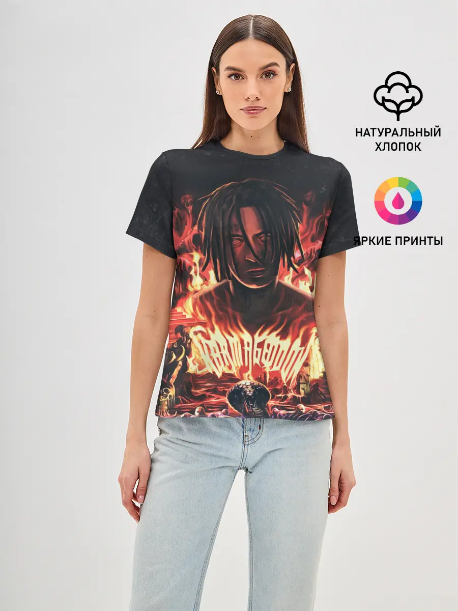 Женская базовая футболка / KIZARU - Karmageddon