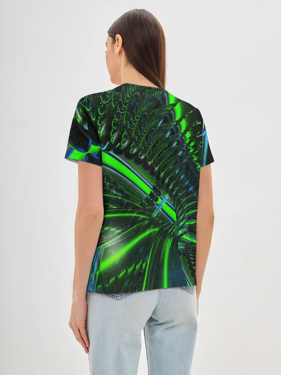 Женская базовая футболка / DIGITAL NEON GREEN