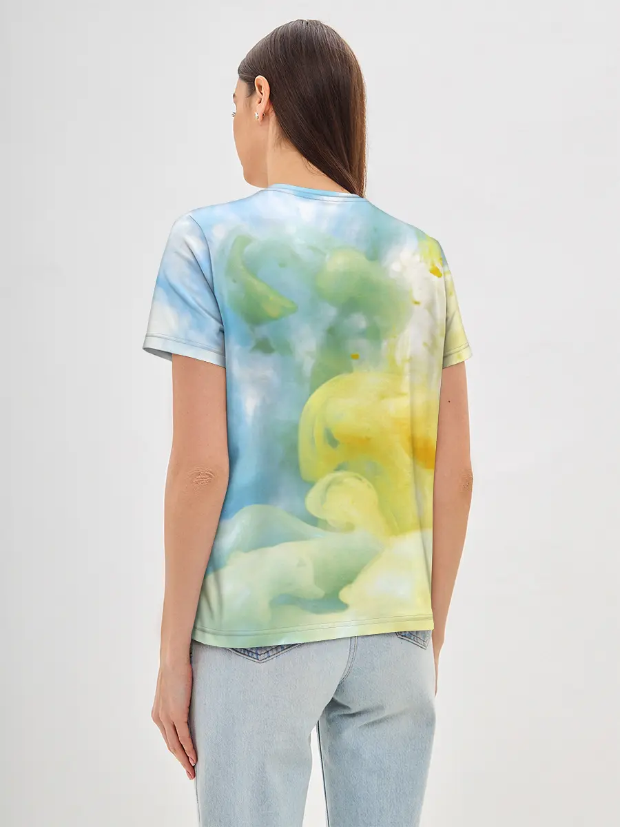 Женская базовая футболка / Coloful Smoke