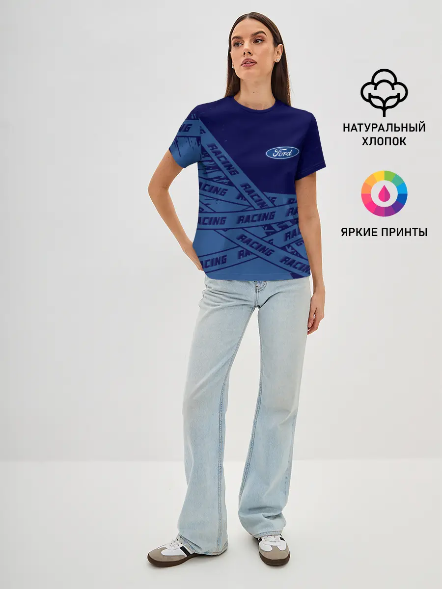 Женская базовая футболка / Форд - Racing