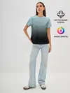 Женская базовая футболка / Black and Blue gradient