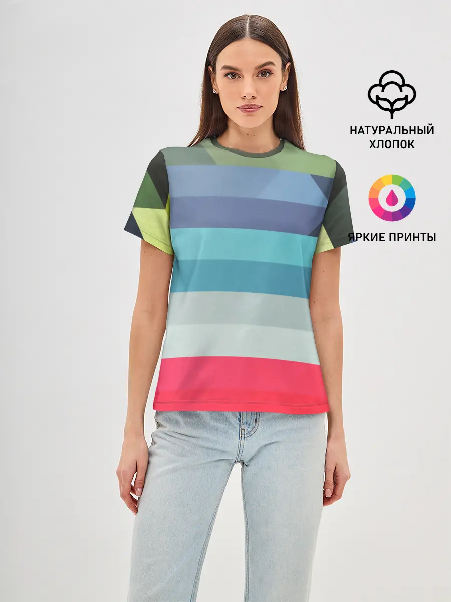 Женская базовая футболка / ТЕКСТУРА ЛИНИИ