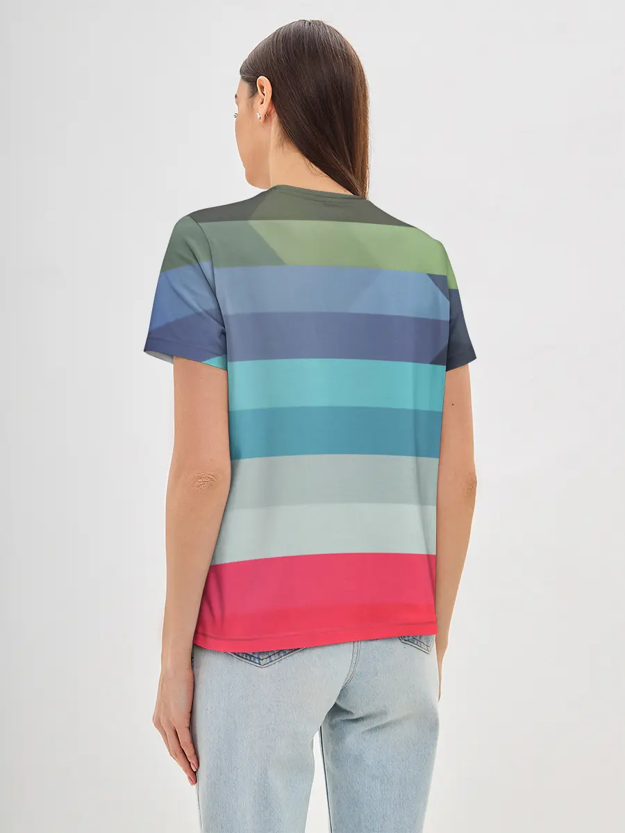 Женская базовая футболка / ТЕКСТУРА ЛИНИИ