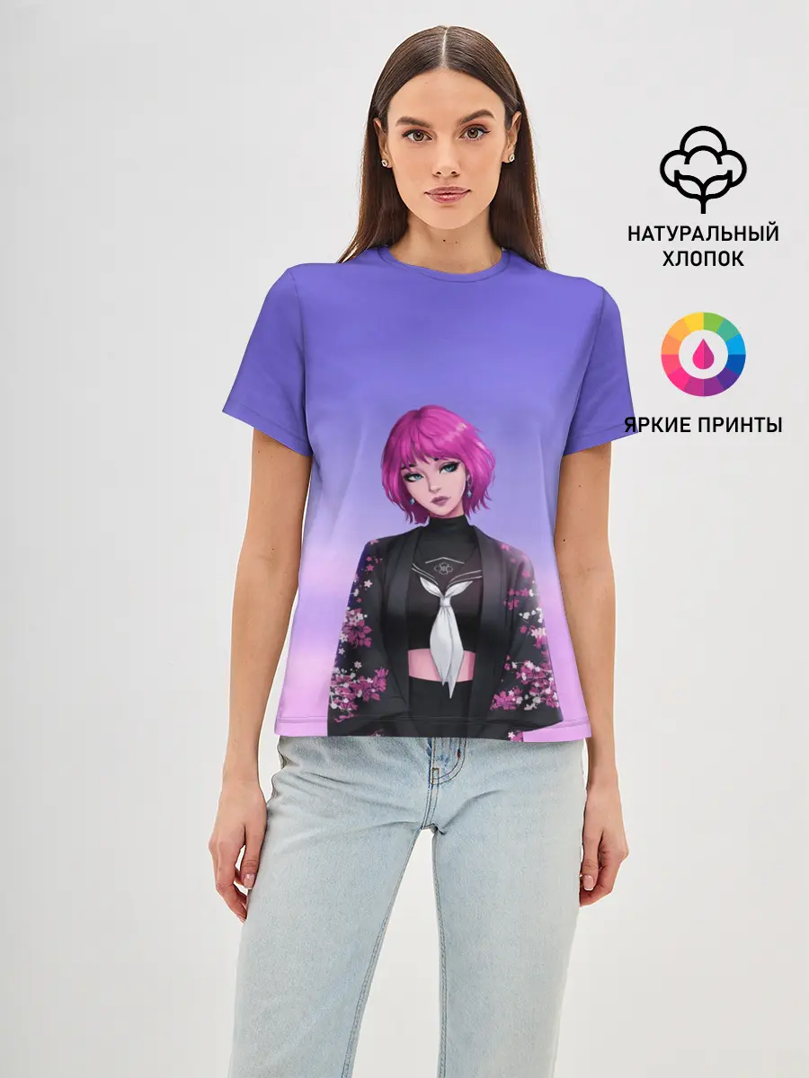 Женская базовая футболка / ANIME GIRL