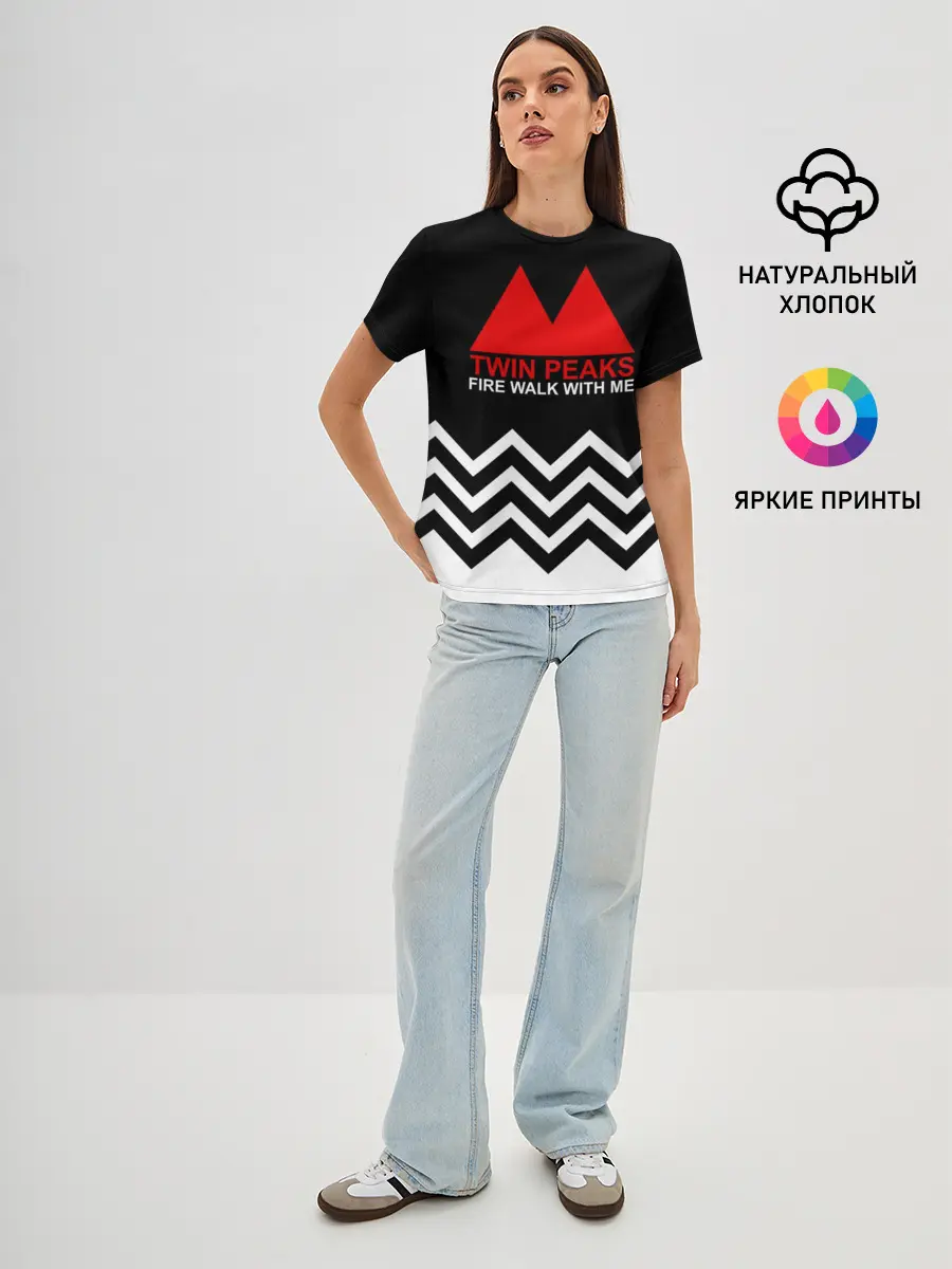 Женская базовая футболка / Твин Пикс