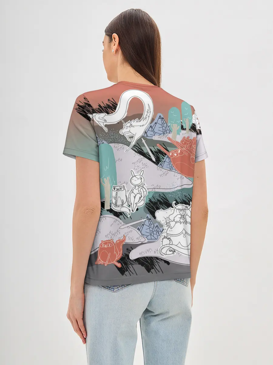 Женская базовая футболка / Время Приключений