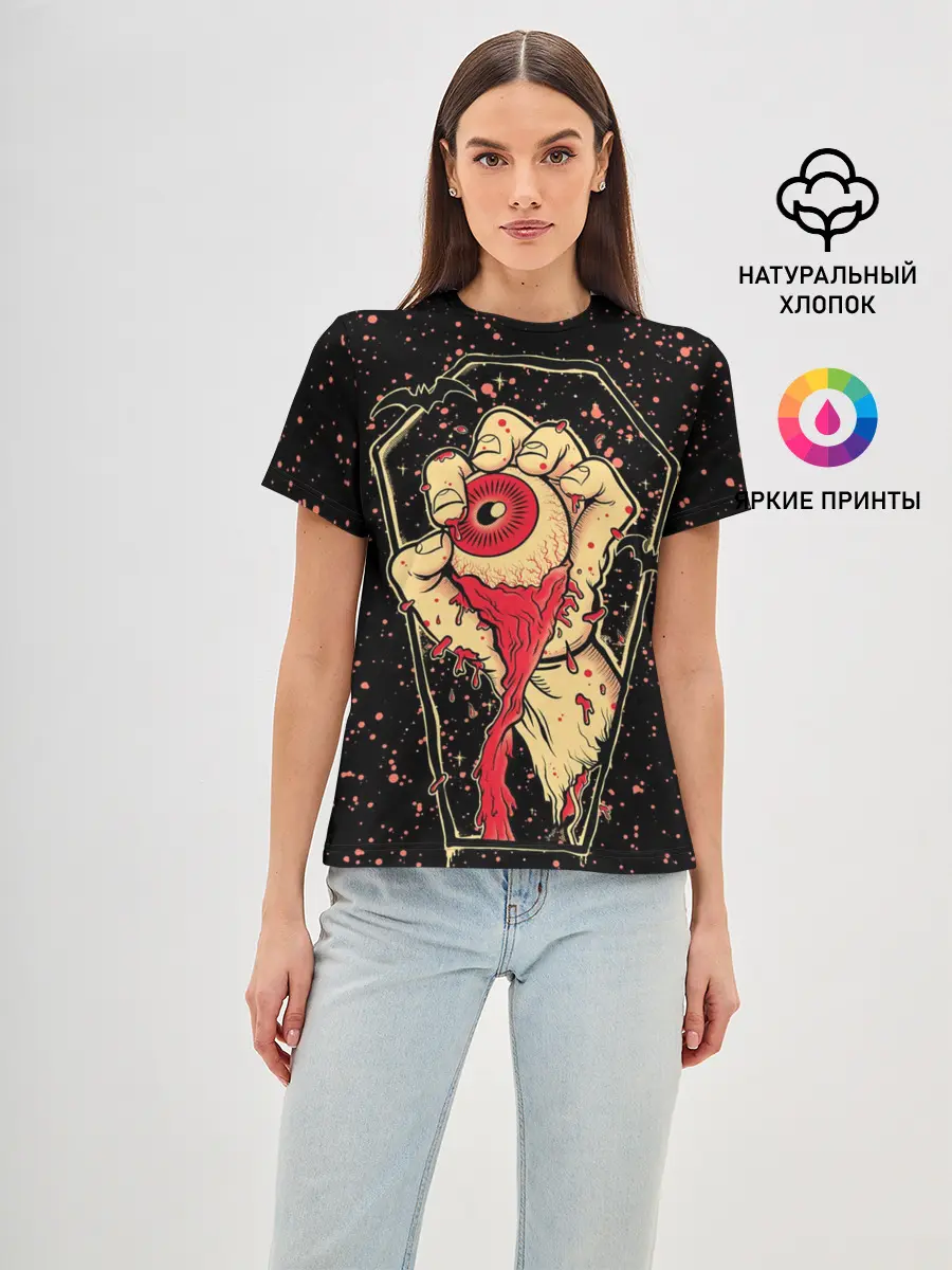 Женская базовая футболка / Вырванный Глаз