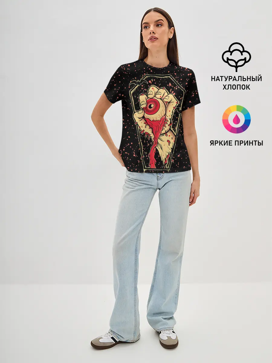 Женская базовая футболка / Вырванный Глаз