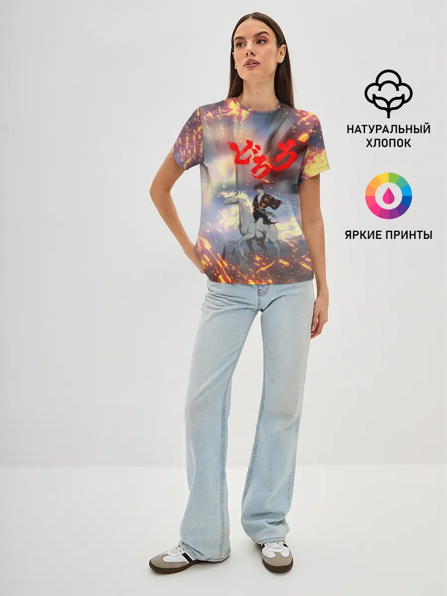 Женская базовая футболка / Хяккимару и Мидоро | Дороро