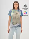 Женская базовая футболка / Грозовой Котик