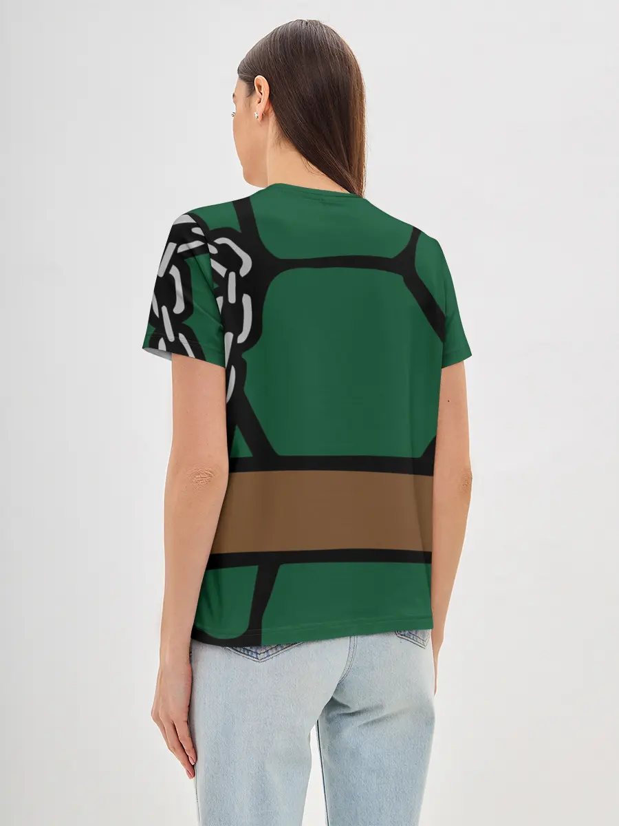 Женская базовая футболка / Микеланджело Косплей