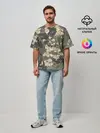 Мужская футболка оверсайз / Камуфляжный рисунок из черепов
