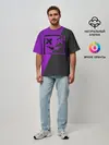 Мужская футболка оверсайз / Purple Smile