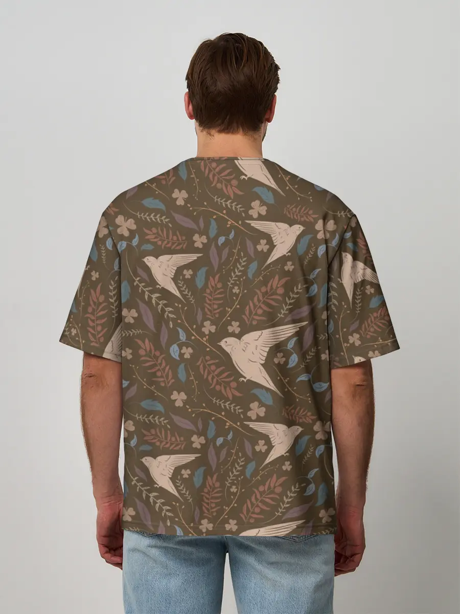 Мужская футболка оверсайз / Литой стриж