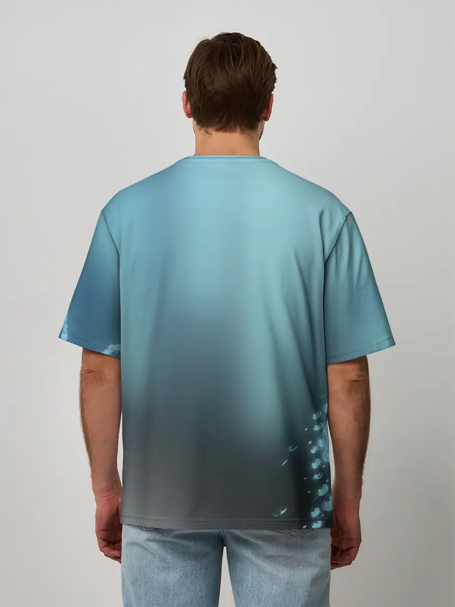 Мужская футболка оверсайз / Водяные свечения