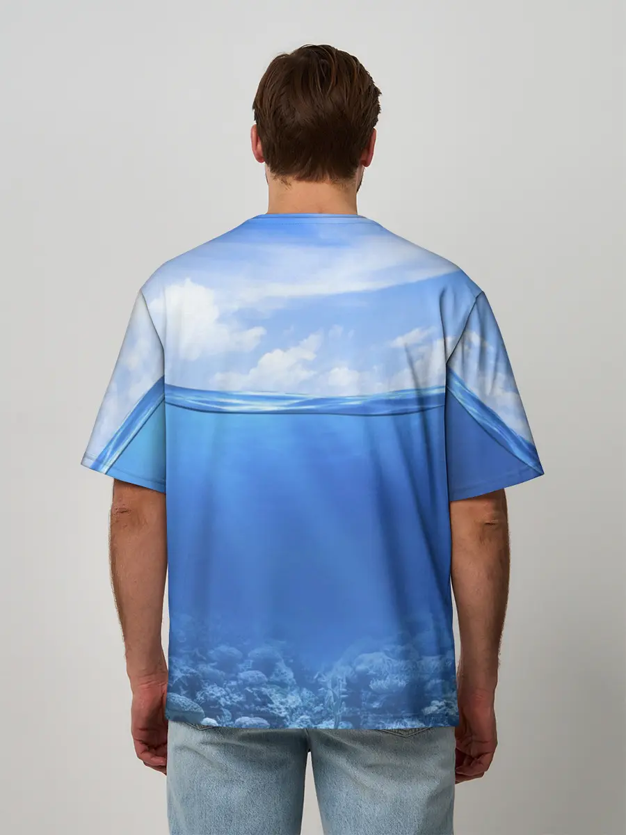 Мужская футболка оверсайз / Дайвинг