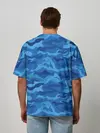 Мужская футболка оверсайз / СИНИЙ КАМУФЛЯЖ